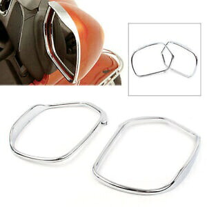 バイククロームミラートリム装飾ホンダゴールドウィング GL1800 2001-2011 US Motorbike Chrome Mirror Trim Decoration For Honda Goldwing GL1800 2001-2011 US 【並行輸入品】