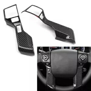 カーボンファイバー ABS インテリアステアリングホイールカバートリムトヨタタンドラ 2014-2020 Carbon Fiber ABS Interior Steering Wheel Cover Trim FOR TOYOTA TUNDRA 2014-2020 【並行輸入品】