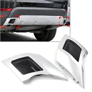 2x シルバーカーテール排気カバートリム ランドローバーディスカバリー 5 2017-2021 2020用 2x Silver Car Tail Exhaust Cover Trim For Land Rover Discovery 5 2017-2021 2020 【並行輸入品】