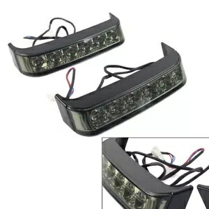 LED サドルバッグランブレーキライトハーレーエレクトラグライドロードキング 1997-2013 スモーク LED Saddlebag Run Brake Light For Harley Electra Glide Road King 1997-2013 Smoke 【並行輸入品】