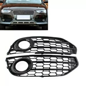 1 ペアフロントバンパーメッシュフォグライトグリルカバーアウディ A4 オールロード 2010-2016 1 Pair Front Bumper Mesh Fog Light Grille Cover For Audi A4 Allroad 2010-2016 【並行輸入品】