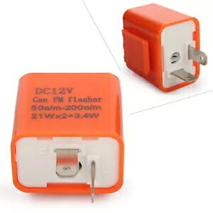 2ピンオートバイ速度調整可能なLEDフラッシャーリレー修正ウインカーインジケーター 2 Pin Motorcycle Speed Adjustable LED Flasher Relay Fix Turn Signal Indicator 【並行輸入品】