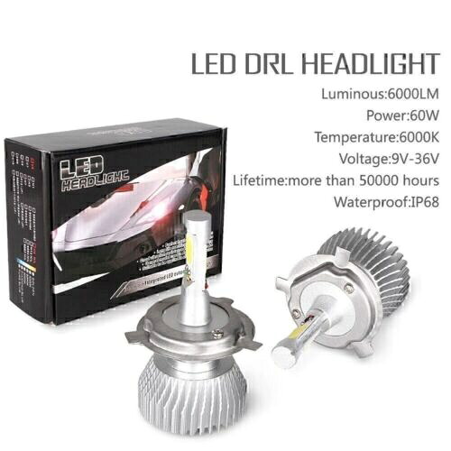 ペア H4 60W 6000LM 車のフロント LED ヘッドライトキットビーム電球駆動ランニングライト Pair H4 60W 6000LM Car Front LED Headlight Kit Beam Bulbs Driving Running Light 【並行輸入品】