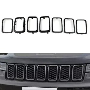 車のフロントグリルグリルインサートリングカバートリムジープグランドチェロキー 2017-21 Car Front Grille Grill Insert Ring Cover Trim For Jeep Grand Cherokee 2017-21 【並行輸入品】