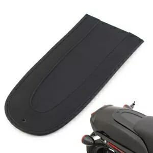 ハーレーソフテイル用ブラックPUレザーリベットリアフェンダービブソロシート Black PU Leather Rivet Rear Fender Bib Solo Seat for Harley Softail 【並行輸入品】