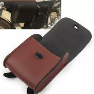 ブラウンオートバイサドル荷物 Pu レザーサイドツールバッグ収納ユニバーサル新 Brown Motorcycle Saddle Luggage Pu Leather Side Tool Bag Storage Universal New 【並行輸入品】