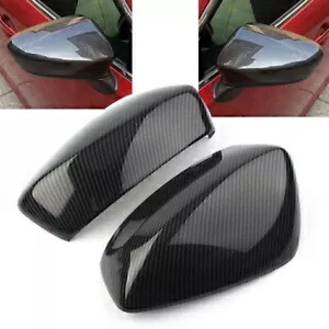2x カーボンファイバースタイルサイドバックミラートリムカバーマツダ 3 アクセラ 2014-2016 US 2x Carbon Fiber Style Side Rearview Trim Cover For Mazda 3 Axela 2014-2016 US 【並行輸入品】