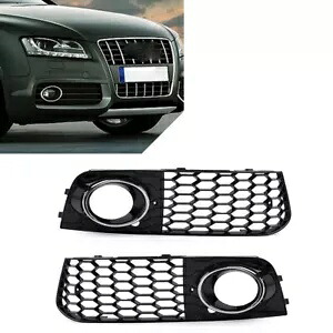 1 ペアハニカム六角メッシュフォグライトカバーアウディ A4 B8 ベースセダン 2009-2012 1 Pair Honeycomb Hex Mesh Fog Light Cover For Audi A4 B8 Base Sedan 2009-2012 【並行輸入品】