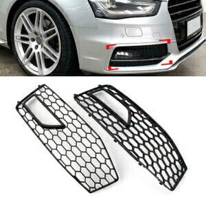 2 個ハニカムフロントバンパーフォグライトカバーアウディ A4 B8.5 S ライン S4 RS4 13-15 2PCS Honeycomb Front Bumper Fog Light Cover For Audi A4 B8.5 S-line S4 RS4 13-15 【並行輸入品】