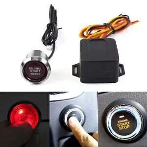 ユニバーサル 12V 車のエンジンスタートプッシュボタンスイッチ点火スターターキット赤色 LED Universal 12V Car Engine Start Push Button Switch Ignition Starter Kit Red LED 【並行輸入品】