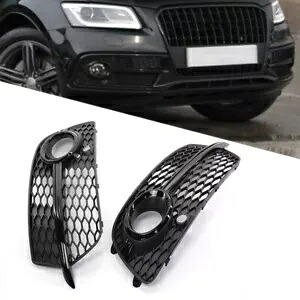 1 ペアブラックフロントバンパーフォグライトグリルグリルカバーアウディ Q5 S ライン 2013-17 1Pair Black Front Bumper Fog Light Grill Grille Cover For Audi Q5 S-Line 2013-17 【並行輸入品】 40,755円