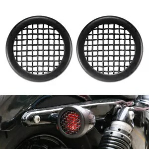 ペアターンシグナルグリルカバー ブラック ハーレースポーツスター XL883 XL1200 X48用 Pair Turn Signal Grill Cover Black For Harley Sportster XL883 XL1200 X48 【並行輸入品】