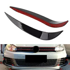光沢のあるブラックフロントバンパーサイドエアベントトリム VW ゴルフ 6 MK6 GTI GTD 2008-2013用 Glossy Black Front Bumper Side Air Vent Trim For VW Golf 6 MK6 GTI GTD 2008-2013 【並行輸入品】