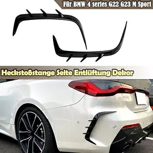 フロントバンパーサイドエアスポイラートリム BMW 4 シリーズ G22 G23 M440i M スポーツ 2x- Front bumper side air spoiler trim for BMW 4 series G22 G23 M440i M sport 2x- 【並行輸入品】