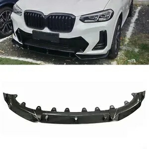 BMW X3 2021-2022 IX3 2022 フロントバンパースポイラー ABS カーボンファイバー光学- For BMW X3 2021-2022 IX3 2022 front bumper spoiler ABS carbon fiber optics- 【並行輸入品】