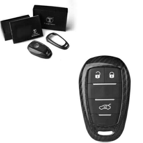 アルファロメオ用ブラックカーボンファイバースマートケースキー装飾カバー- Black Carbon Fiber Smart Case Key Decor Cover For Alfa Romeo- 【並行輸入品】
