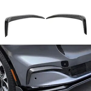 カーボンファイバー光学フォグヘッドライトベントベゼル 21-23 フォード マスタング マッハ E 用- Carbon Fiber Optics Fog Headlight Vent Bezel For 21-23 Ford Mustang Mach-E- 【並行輸入品】