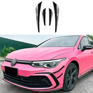 VW ゴルフ MK8 GTI Rline 2022-24 フロントバンパーサイドスポイラーフィンブラック- For VW Golf MK8 GTI Rline 2022-24 front bumper side spoiler fins black- 【並行輸入品】