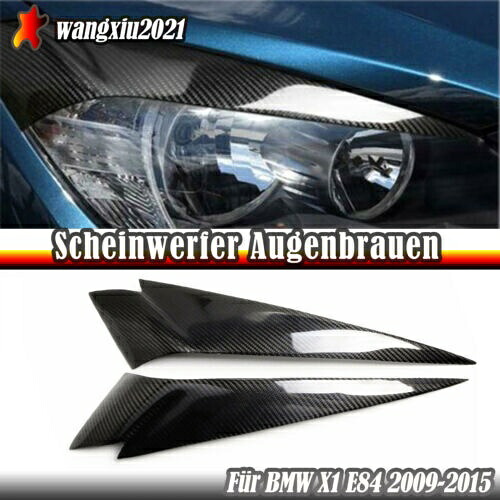 BMW X1 E84 2009-2015 ヘッドライト眉毛まぶたカバー炭素繊維- For BMW X1 E84 2009-2015 headlights eyebrows eyelid cover carbon fiber- 【並行輸入品】