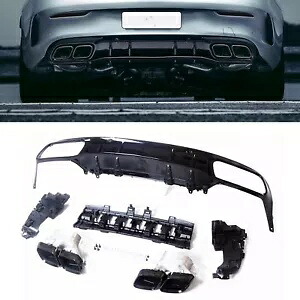 ベンツ C クラス W205 AMG クーペ 2015-21 2016 C63 スタイルリアバンパーディフューザー- For Benz C-Class W205 AMG Coupe 2015-21 2016 C63 Style Rear Bumper Diffuser- 【並行輸入品】