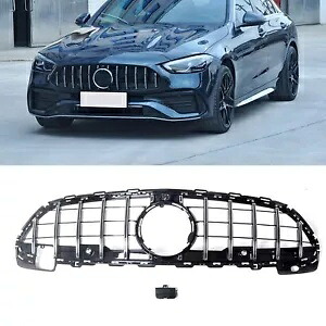 2021-2023 ベンツ C クラス W206 GT フロントバンパーグリル シルバー- For 2021-2023 Benz C-Class W206 GT Front Bumper Grille Silver- 【並行輸入品】
