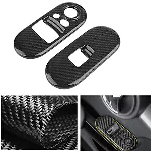 カーボンファイバーウィンドウスイッチパネルトリム ミニクーパー F56 F55 2014-2022 2015用- Carbon Fiber Window Switch Panel Trim for Mini Cooper F56 F55 2014-2022 2015- 【並行輸入品】