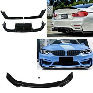 2015-2020 BMW F80 M3 F82 F83 M4 リアディフューザー + フロントリップスポイラー 3 個- For 2015-2020 BMW F80 M3 F82 F83 M4 rear diffuser + front lip spoiler 3 pieces- 【並行輸入品】