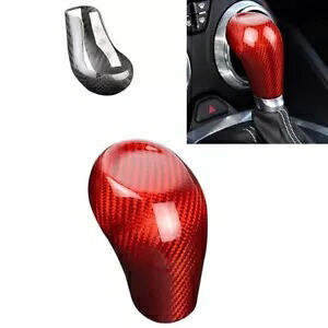 シボレーカマロ 16-23 レッドカーボンファイバーシフトボタンヘッドカバートリム- For Chevrolet Camaro 16-23 Red Carbon Fiber Shift Button Head Cover Trim- 【並行輸入品】