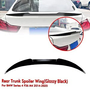 トランクスポイラーウイングリアウイング BMW 4 シリーズ F36 M4 2014-2020 2015 ブラック- Trunk spoiler wing rear wing for BMW 4 Series F36 M4 2014-2020 2015 black- 【並行輸入品】