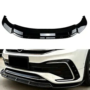 フォルクスワーゲン ティグアン Rline 2021-2023 2022 フロントバンパースポイラーリップブラック- For Volkswagen Tiguan Rline 2021-2023 2022 front bumper spoiler lip black- 【並行輸入品】