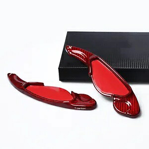 レッド車内ステアリングホイールシフトロッカーエクステンションジャガー XJ XE XF XFL 新 2 個- Red Car Interior Steering Wheel Shift Rocker Extension For Jaguar XJ XE XF XFL New 2pcs- 【並行輸入品】