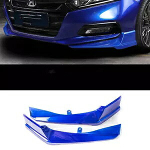ホンダ アコード 2018-20 2019 フロントバンパーサイドコーナースポイラーリップブルー- For Honda Accord 2018-20 2019 front bumper side corner spoiler lip blue- 【並行輸入品】
