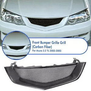 カーボンファイバー車のフロントバンパーグリルグリルアキュラ TL 3.2L 2002-2003- Carbon Fiber Car Front Bumper Grille Grille For Acura TL 3.2L 2002-2003- 【並行輸入品】