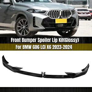 フロントバンパースポイラースプリッターリップキット BMW G06 LCI X6 2023-2024 ブラック- Front bumper spoiler splitter lip kit for BMW G06 LCI X6 2023-2024 black- 【並行輸入品】