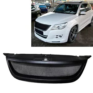 フロントバンパーグリルラジエーターグリルフォルクスワーゲンティグアン 2009-2011 マットブラック- Front bumper grille radiator grille for Volkswagen Tiguan 2009-2011 matte black- 【並行輸入品】