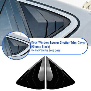 リアサイドウィンドウシャッターカバー BMW X6 F16 X6M 2014-2020 2016 ブラック- Rear side window shutter cover for BMW X6 F16 X6M 2014-2020 2016 black- 【並行輸入品】