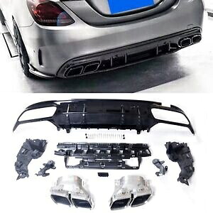 メルセデスベンツ C クラス W205 AMG 2015-2021 C63 スタイルリアバンパーディフューザー- For Mercedes Benz C-Class W205 AMG 2015-2021 C63 style rear bumper diffuser- 【並行輸入品】