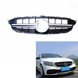 ベンツ C クラス W205 スポーツ E63S 2014-2018 AMG スタイルフロントバンパーグリル 1X- For Benz C-Class W205 Sport E63S 2014-2018 AMG Style Front Bumper Grille 1X- 【並行輸入品】
