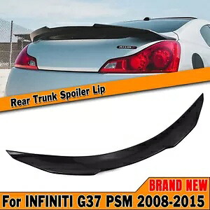 2008-2015 インフィニティ G37 G25 G35 2 ドアクーペリアスポイラーリアウイング黒 1X- For 2008-2015 Infiniti G37 G25 G35 2 DOOR COUPE rear spoiler rear wing black 1X- 【並行輸入品】