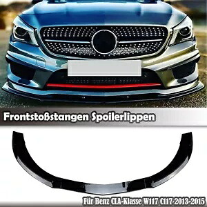 フロントスポイラーリップベンツ CLA C117 CLA200 CLA45 AMG 2013-2015 ブラックシャイニー- Front spoiler lip for Benz CLA C117 CLA200 CLA45 AMG 2013-2015 black shiny- 【並行輸入品】