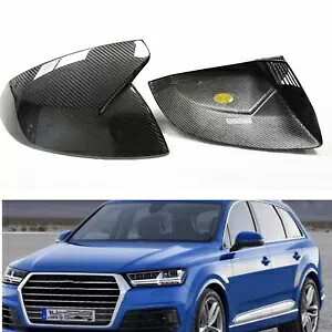 カーボンファイバー車のバックミラーカバーアウディ Q7 2016-2022 2017 Q5 Q5L SQ5 SQ7- Carbon fiber car rear-view mirror cover for Audi Q7 2016-2022 2017 Q5 Q5L SQ5 SQ7- 【並行輸入品】