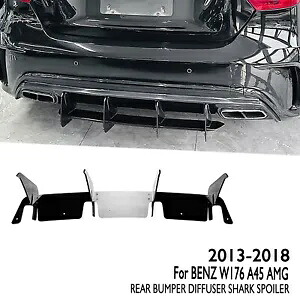 ブラックリアバンパーディフューザーリップベンツ A クラス W176 A45 AMG 2013-2018- Black rear bumpers diffuser lip for Benz A-Class W176 A45 AMG 2013-2018- 【並行輸入品】