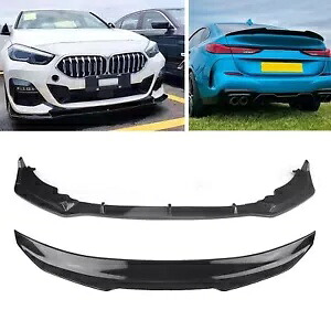 BMW 2 シリーズ F44 2020-2023 フロントスポイラーリップ + リアスポイラーリップカーボンスタイル- For BMW 2 Series F44 2020-2023 Front Spoiler Lip + Rear Spoiler Lip Carbon Style- 【並行輸入品】