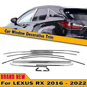 2016 2017 2018-2022 XUS RX 車窓モールディングチタンブラック 12 個- For 2016 2017 2018-2022 XUS RX Car Window Molding Titanium Black 12 PCS- 【並行輸入品】