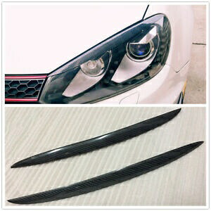カーボン光ファイバーヘッドライトまぶたカバー 08-13 VW ゴルフ 6 GTI GTD MK6- Carbon fiber optic headlights eyelid cover for 08-13 VW Golf 6 GTI GTD MK6- 【並行輸入品】