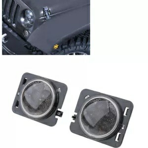 ジープラングラー JK 2007-2017 車のフロント眉毛ランプ信号灯新 2x- For Jeep Wrangler JK 2007-2017 Car Front Eyebrows Lamp Signal Light New 2x- 【並行輸入品】