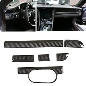 ポルシェ 718 ボクスター ケイマン 16-2018 ダッシュボードインテリアトリムブラック- For Porsche 718 Boxster Cayman 16-2018 dashboard interior trim black- 【並行輸入品】
