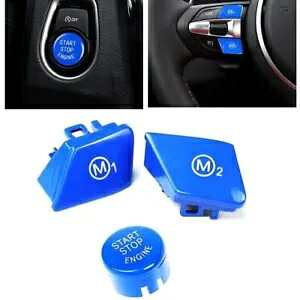 2017 2018 2019-2020 BMW M2 F87 車のステアリングホイールスタート M1 M2 ボタンブルー ABS- For 2017 2018 2019-2020 BMW M2 F87 car steering wheel start M1 M2 button blue ABS- 【並行輸入品】