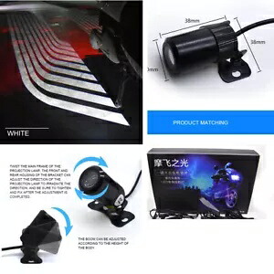 オートバイ屋外下部 LED ライトウィング修理ランプシャドウプロジェクターランプホワイト- Motorcycle Outdoor Lower LED Light Wing Refit Lamp Shadow Projector Lamp White- 【並行輸入品】
