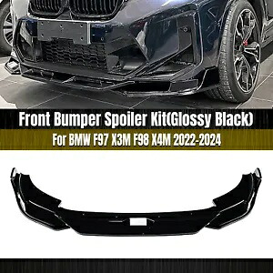 フロントバンパースポイラースプリッターリップ BMW F97 X3M F98 X4M 2022-2024 ブラック- Front bumper spoiler splitter lip for BMW F97 X3M F98 X4M 2022-2024 black- 【並行輸入品】